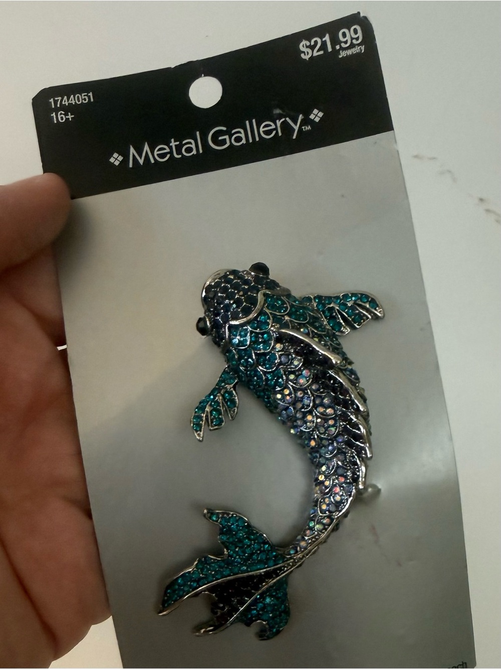 NWT Teal Koi Fish Brooch